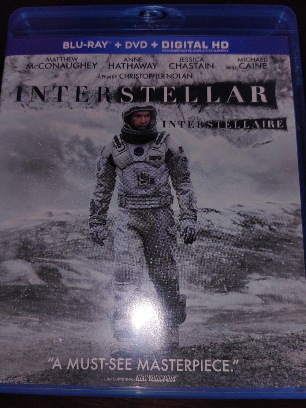 LIKE NEW INTERSTELLAR BLU RAY DISC (2014) RATED: PG-13
